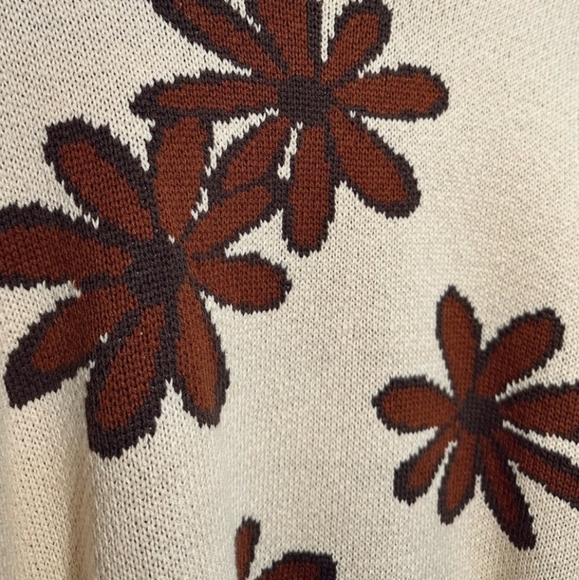 L.A Hearts cream brown retro flowers - Picture 5 of 8